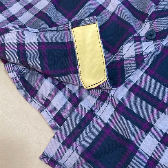 Women's Duluth Trading Company Small Flannel NWT Purple Plaid - Picture 9 of 9